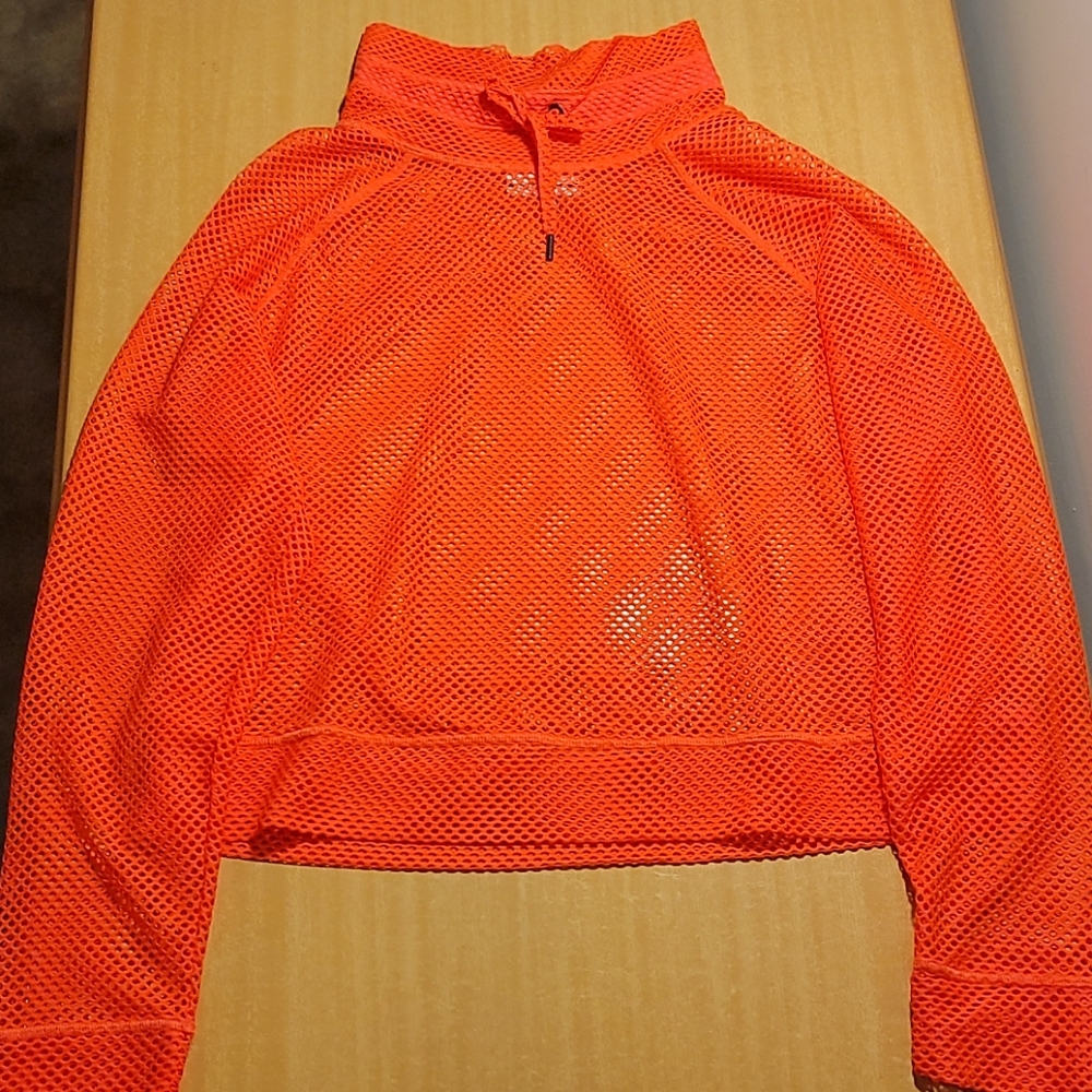 DKNY Long Sleeve Mesh Top